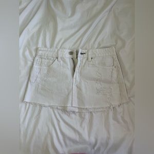 White Pacsun Jean Skirt